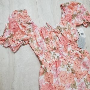 Adelyn Rae dress embroidery Gabi Eyelet minidress ruffles buffs sleeves SWEET